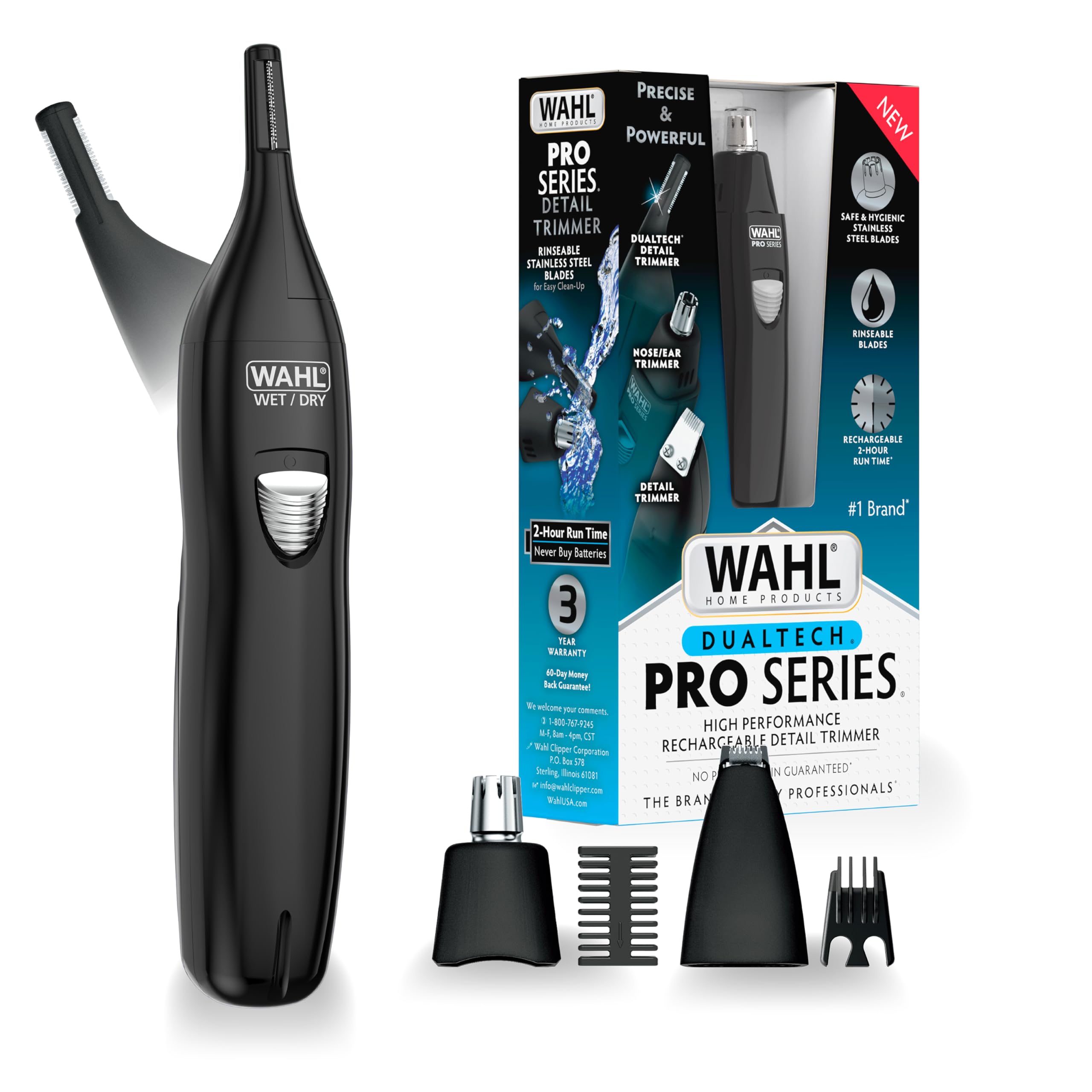 Amazon.com: Wahl Pro Series® Rechargeable Eyebrow, Ear & Nose Hair